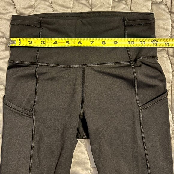 Lululemon Fast and Free Crop 19" Black Nulux Tights Leggings 5 Pockets Women 4 - Picture 14 of 16